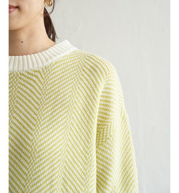 ikka「ヘリンボン柄ニットプルオーバー」|プルオーバー|