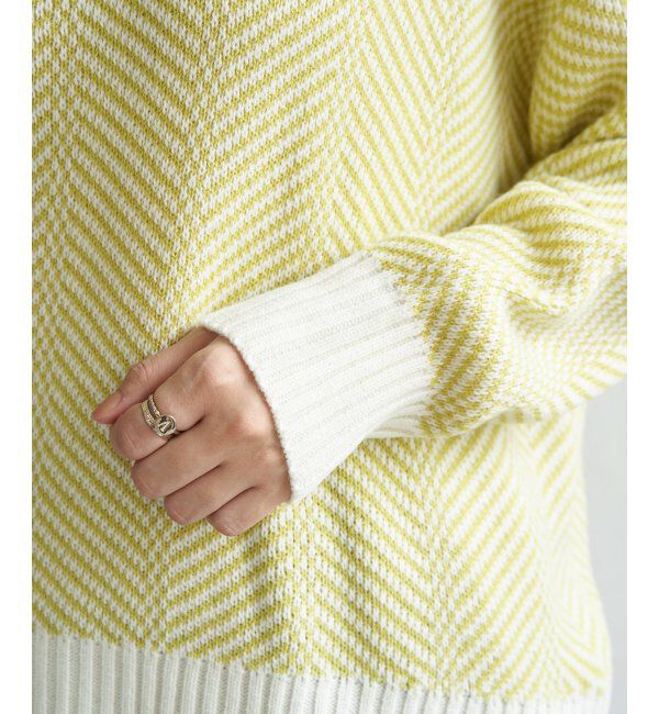 ikka「ヘリンボン柄ニットプルオーバー」|プルオーバー|