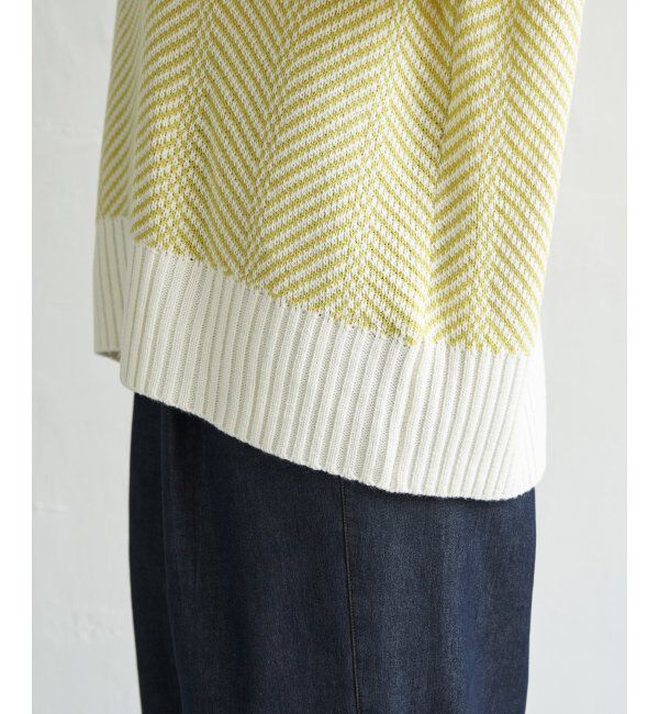 ikka「ヘリンボン柄ニットプルオーバー」|プルオーバー|