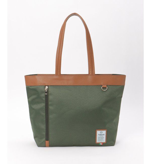 ikka「配色切り替えトートバッグ」|その他|オリーブ