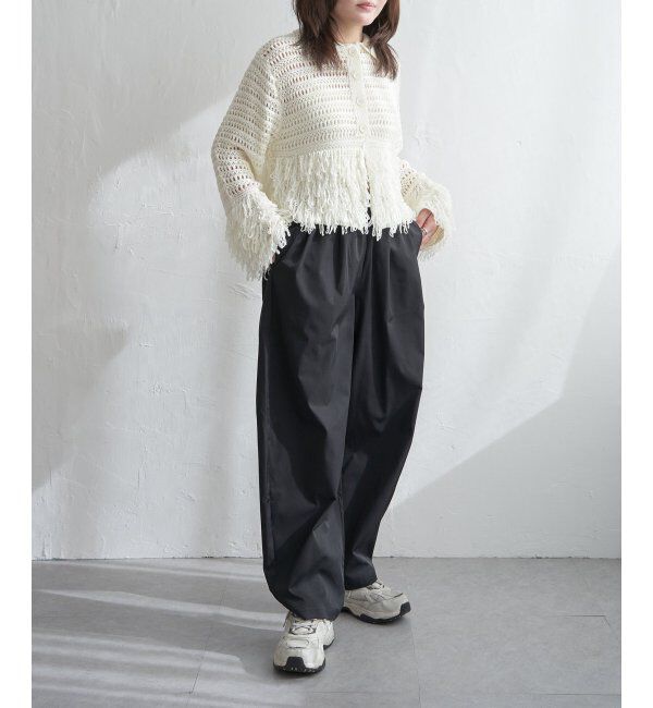 VENCE share style「メッシュフリンジカーディガン」|カーディガン|