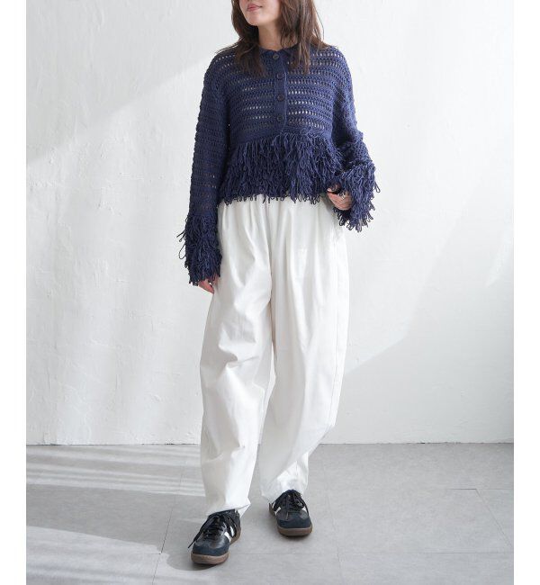 VENCE share style「メッシュフリンジカーディガン」|カーディガン|