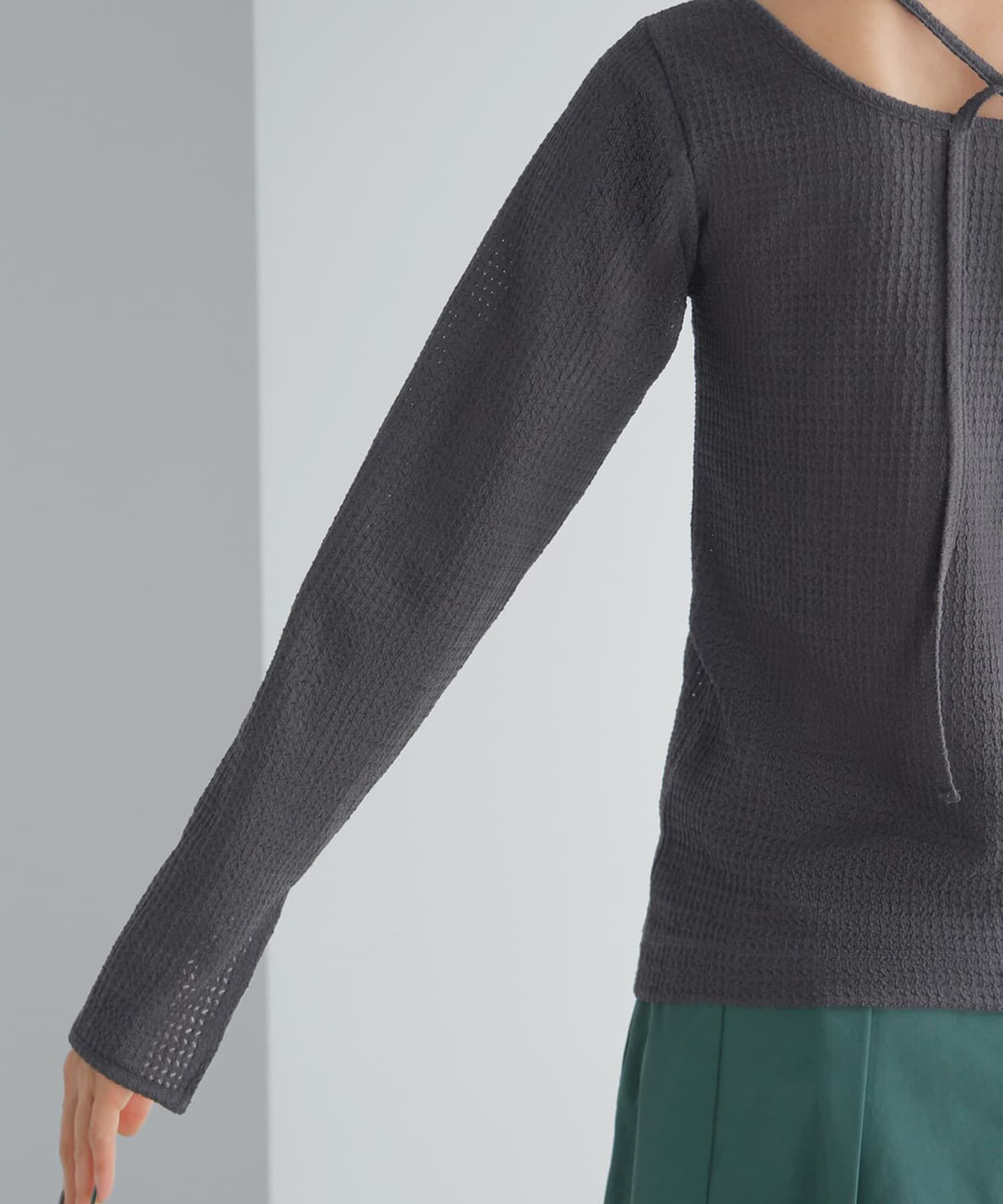 STYLE DELI「ホルターポイントラッセル編みカットソートップス」|Tシャツ・カットソー|