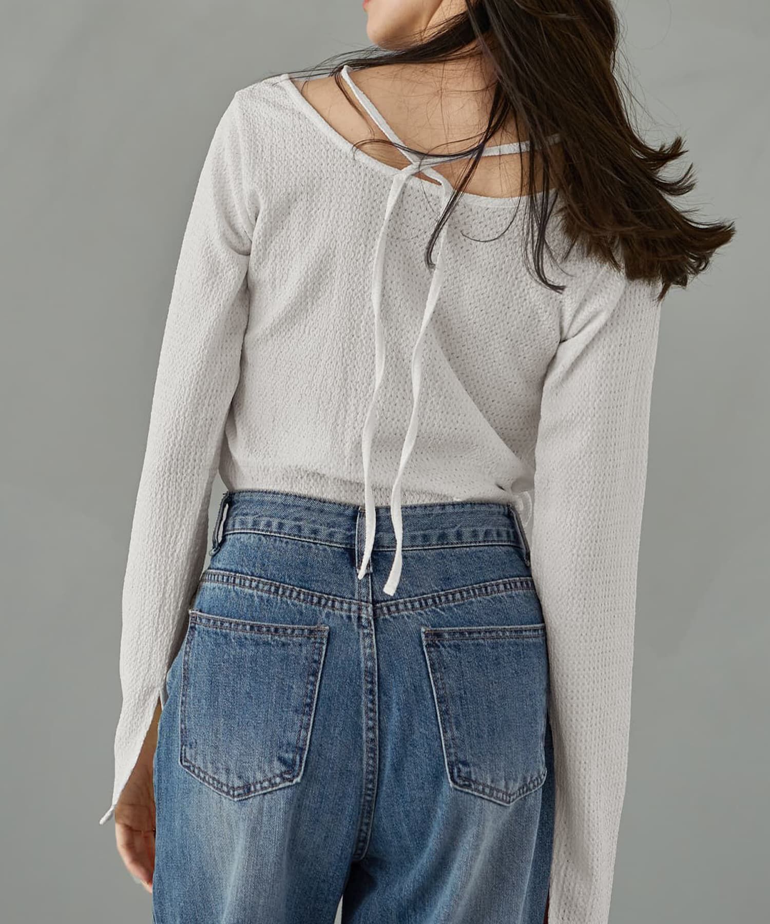 STYLE DELI「ホルターポイントラッセル編みカットソートップス」|Tシャツ・カットソー|