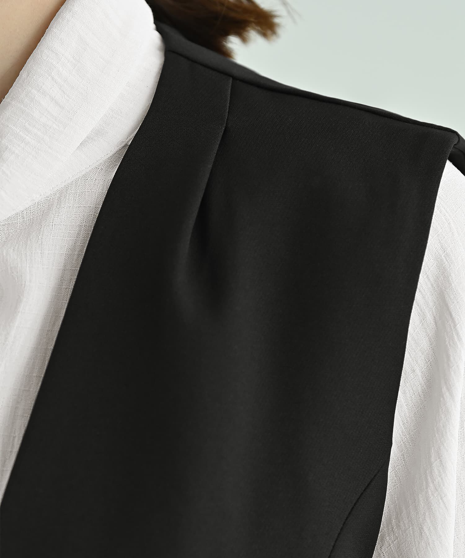 STYLE DELI「【Kana Oyama&times;BLK001】ロングジレ／DELI size」|ベスト・ジレ|