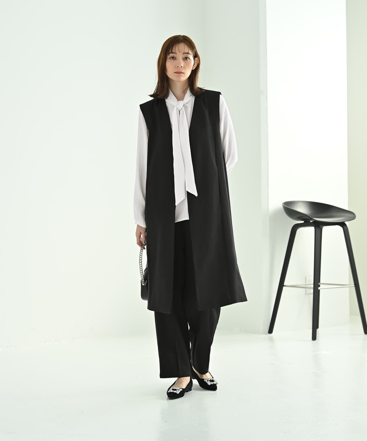 STYLE DELI「【Kana Oyama&times;BLK001】ロングジレ／DELI size」|ベスト・ジレ|