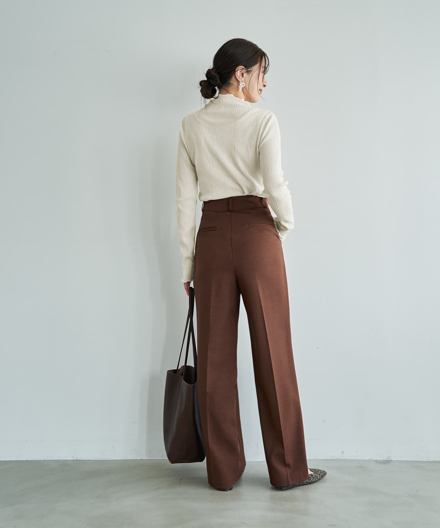 STYLE DELI「楊柳ベロア端っこメロウトップス」|Tシャツ・カットソー|