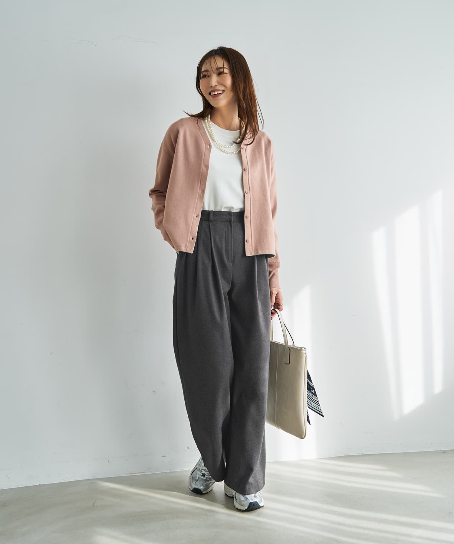 STYLE DELI「しっとりもっちりVネックカーディガンB」|ニット・セーター|