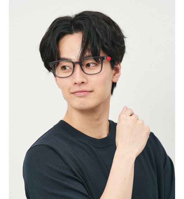  「ウェリントン型 メガネ【SNAP GRIP搭載】 スポーツ 運動用｜ズレ落ち防止｜伊達メガネ  レンズ交換券付」|メガネ|