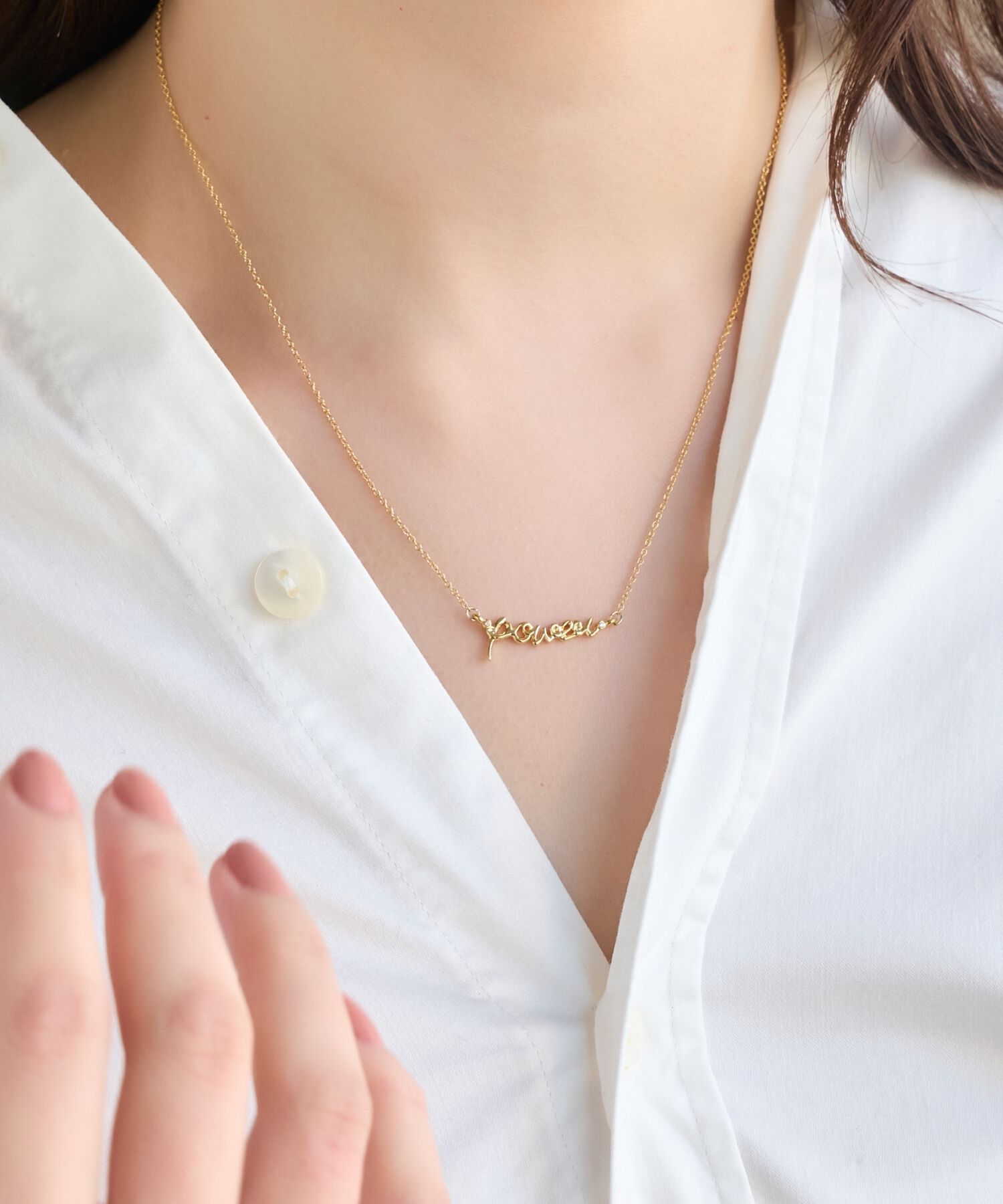 Phoebe「ラッキーレターネックレス(パワー)」|ネックレス|ゴールド