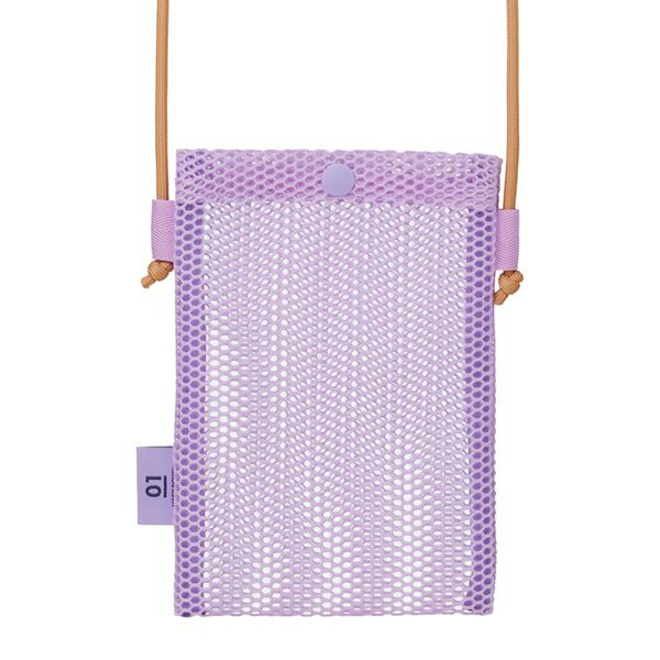  「スマホショルダーポーチ／メッシュコレクション」|モバイルケース|パープル