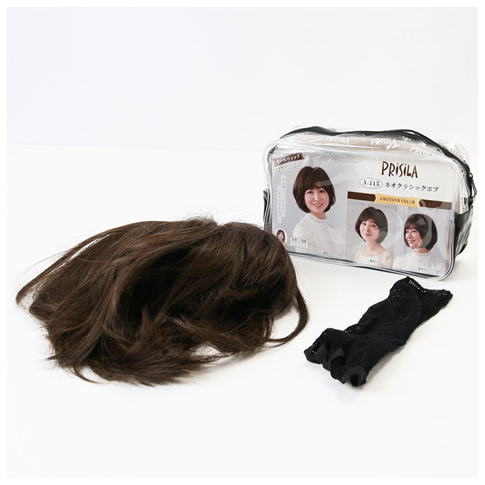 BACKYARD FAMILY「プリシラ ウィッグ フルウィッグ 通販 ショート 自然 ボブ 黒髪 大人 コスプレ かつら 着物」|ヘアスタイリング|