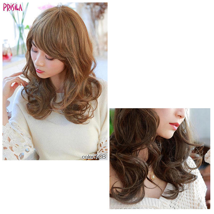 BACKYARD FAMILY「プリシラ ウィッグ フルウィッグ 通販 ロング 自然 セミロング ミディアム 黒髪 カール かつら」|ヘアスタイリング|