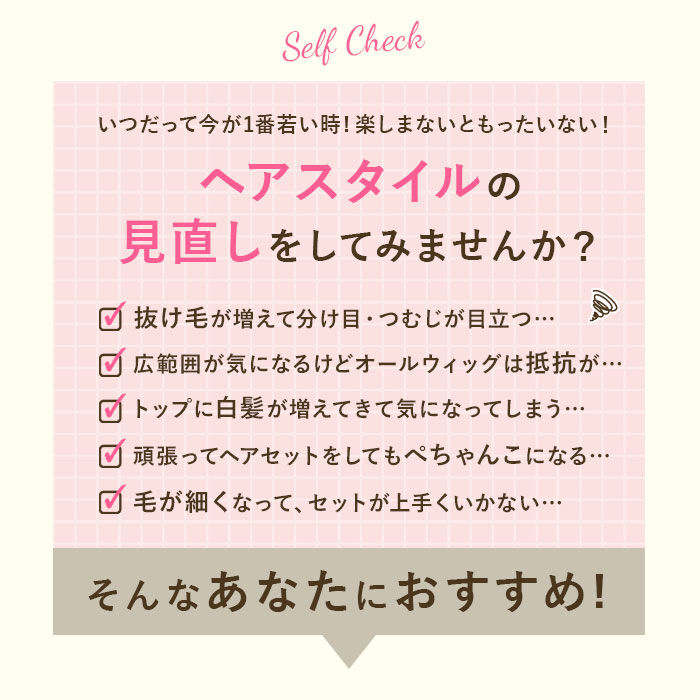 BACKYARD FAMILY「プリシラ ウィッグ 部分ウィッグ 通販 ヘアピース 自然 ハーフウィッグ ミディアム ストレート」|ヘアスタイリング|