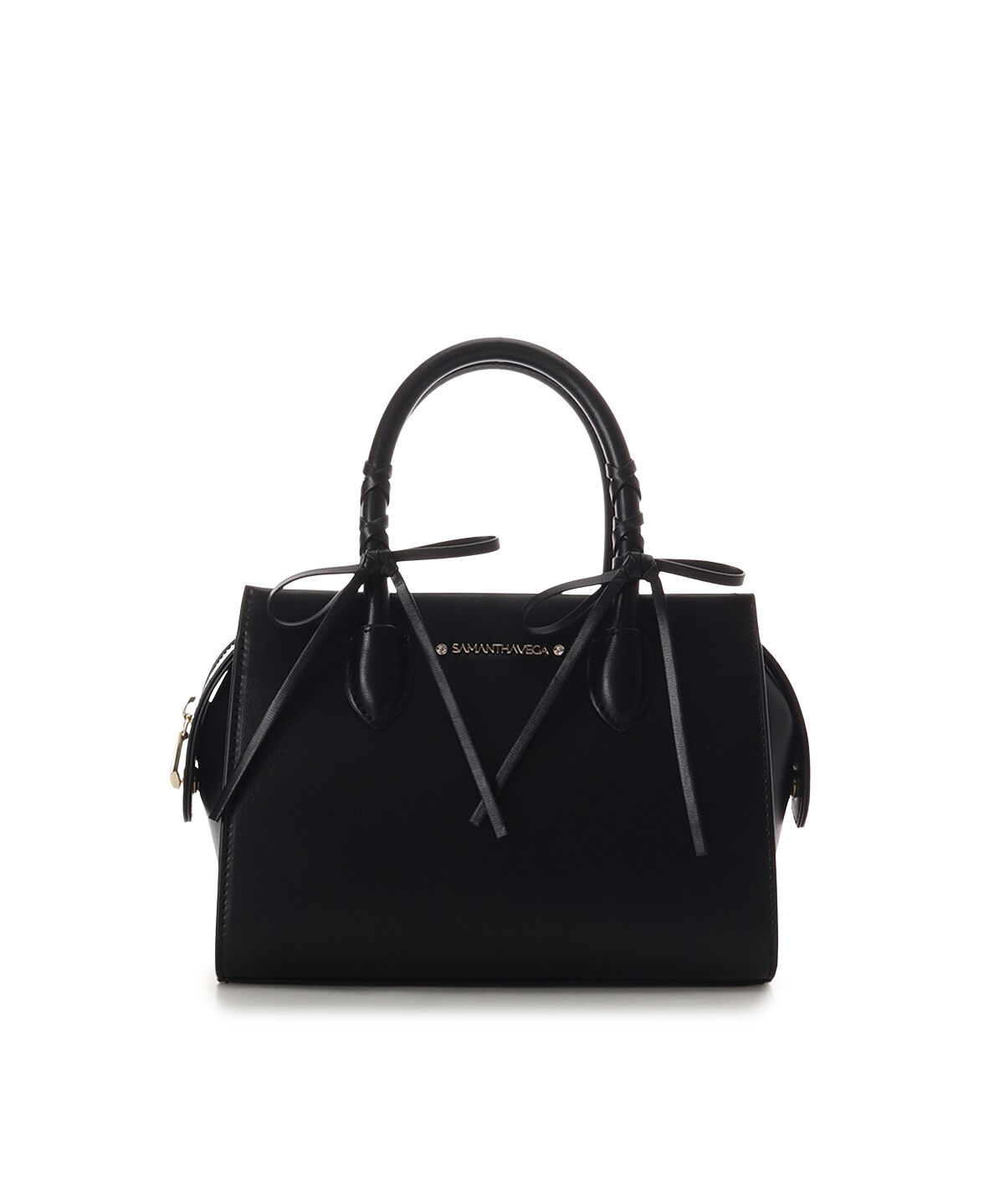 Samantha Vega「バレエコアレースアップハンドバッグ」|ハンドバッグ|ブラック