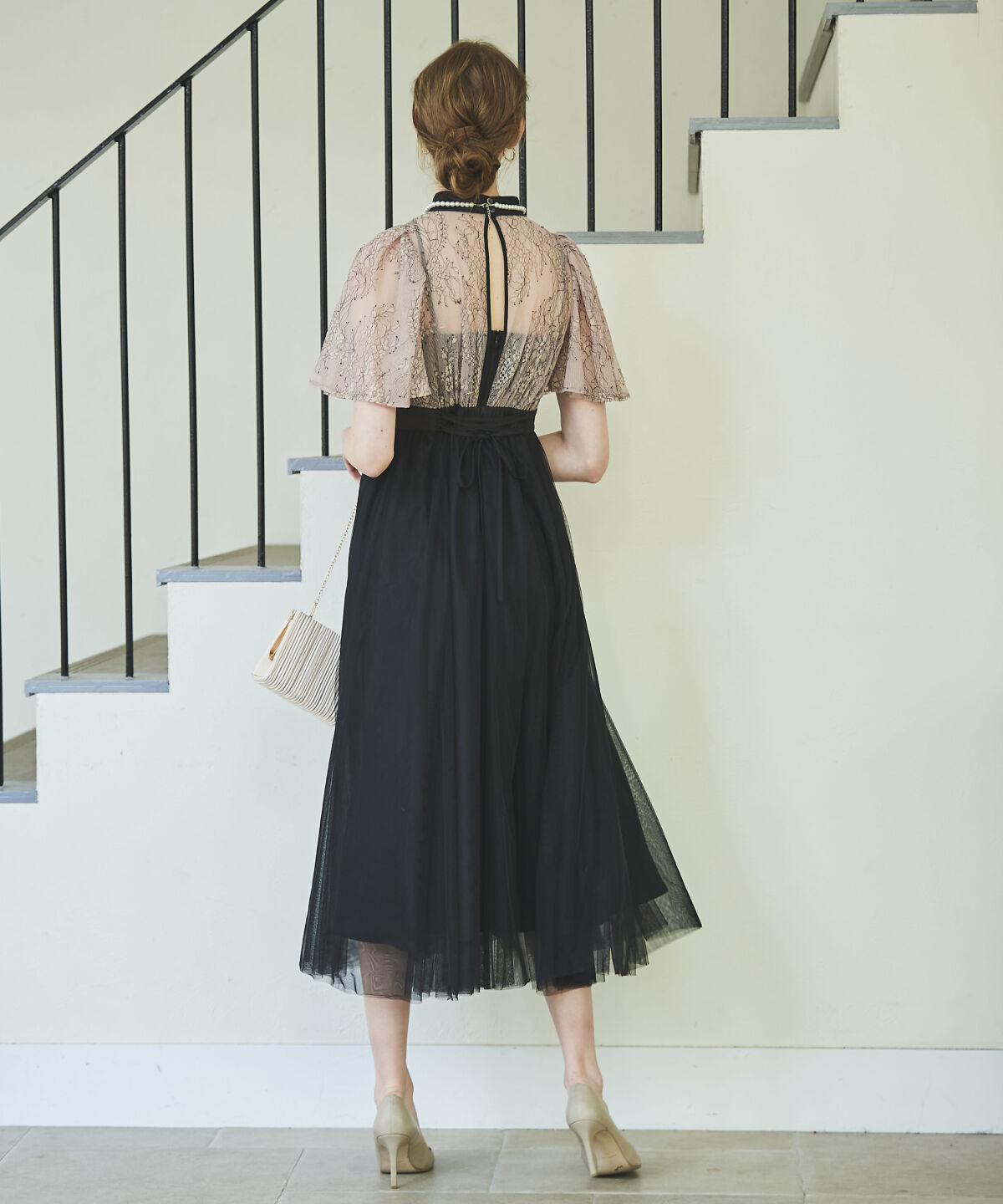 アンドクチュール「コードチュール刺しゅうフレアドレス」|ドレス|