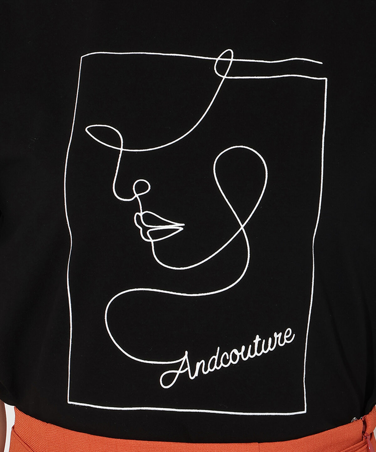 アンドクチュール「モダンフェイスプリントTシャツ」|Tシャツ・カットソー|