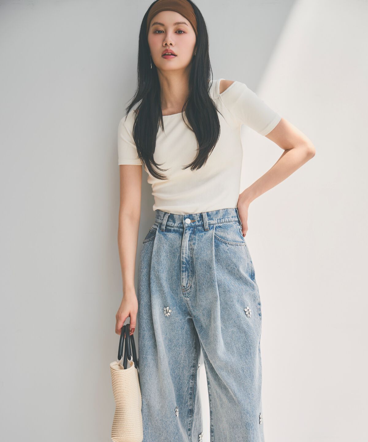 アンドクチュール「カップ付きオフショルプルオーバー」|Tシャツ・カットソー|