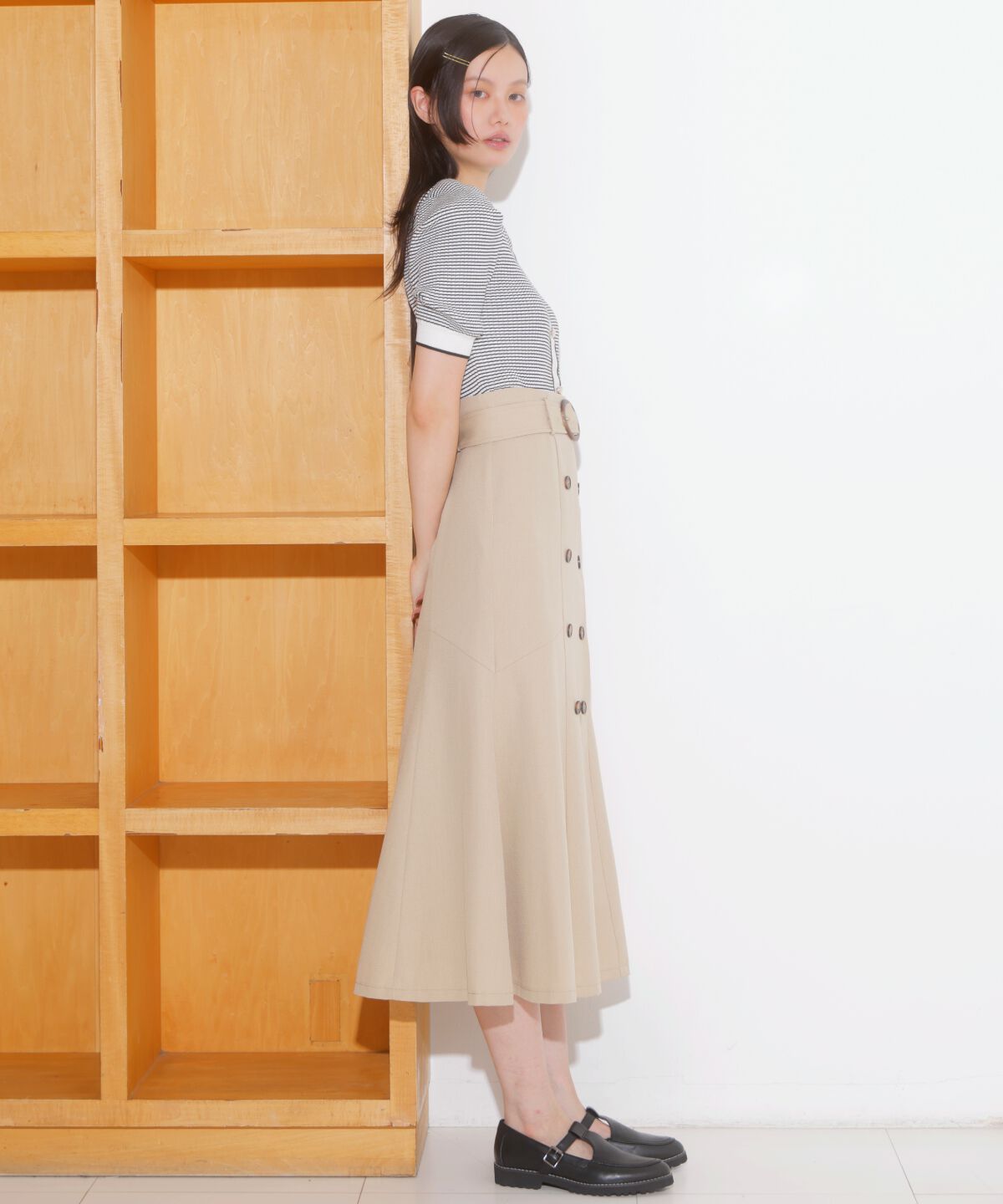 アンドクチュール「トレンチマーメイドスカート」|フレア|