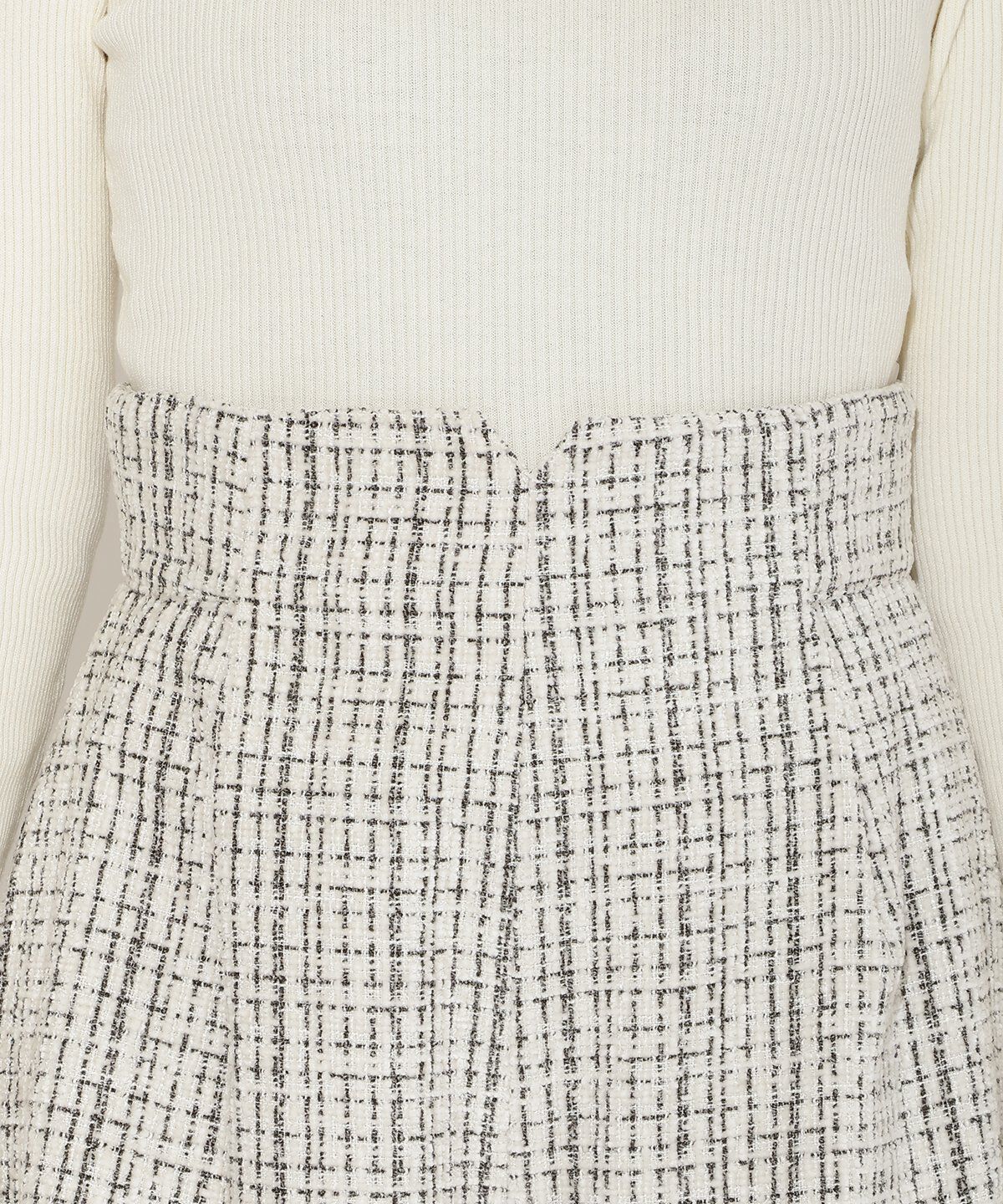 アンドクチュール「ツイードショートパンツ」|キュロット|