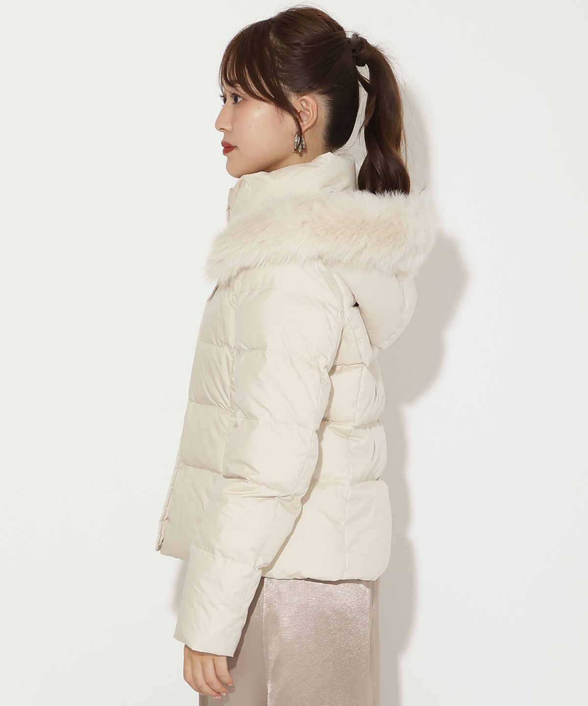 アンドクチュール「FOXファー付きプレミアムショートダウン」|ダウン|