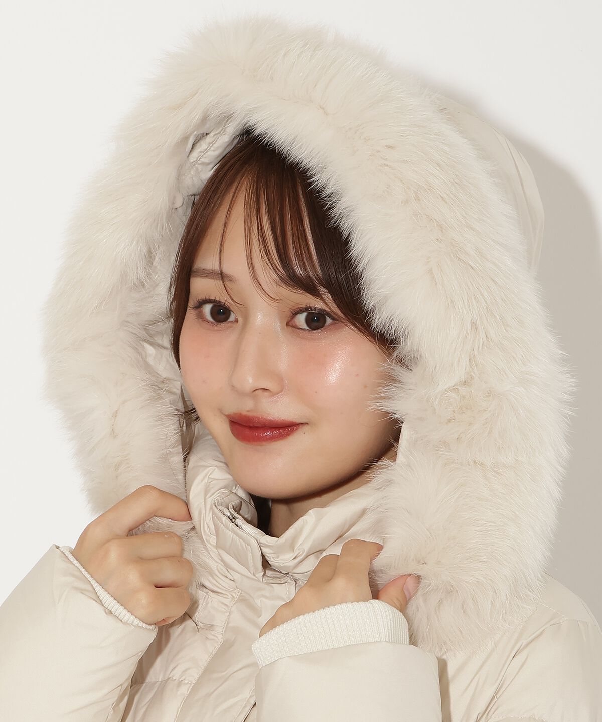 アンドクチュール「FOXファー付きプレミアムショートダウン」|ダウン|