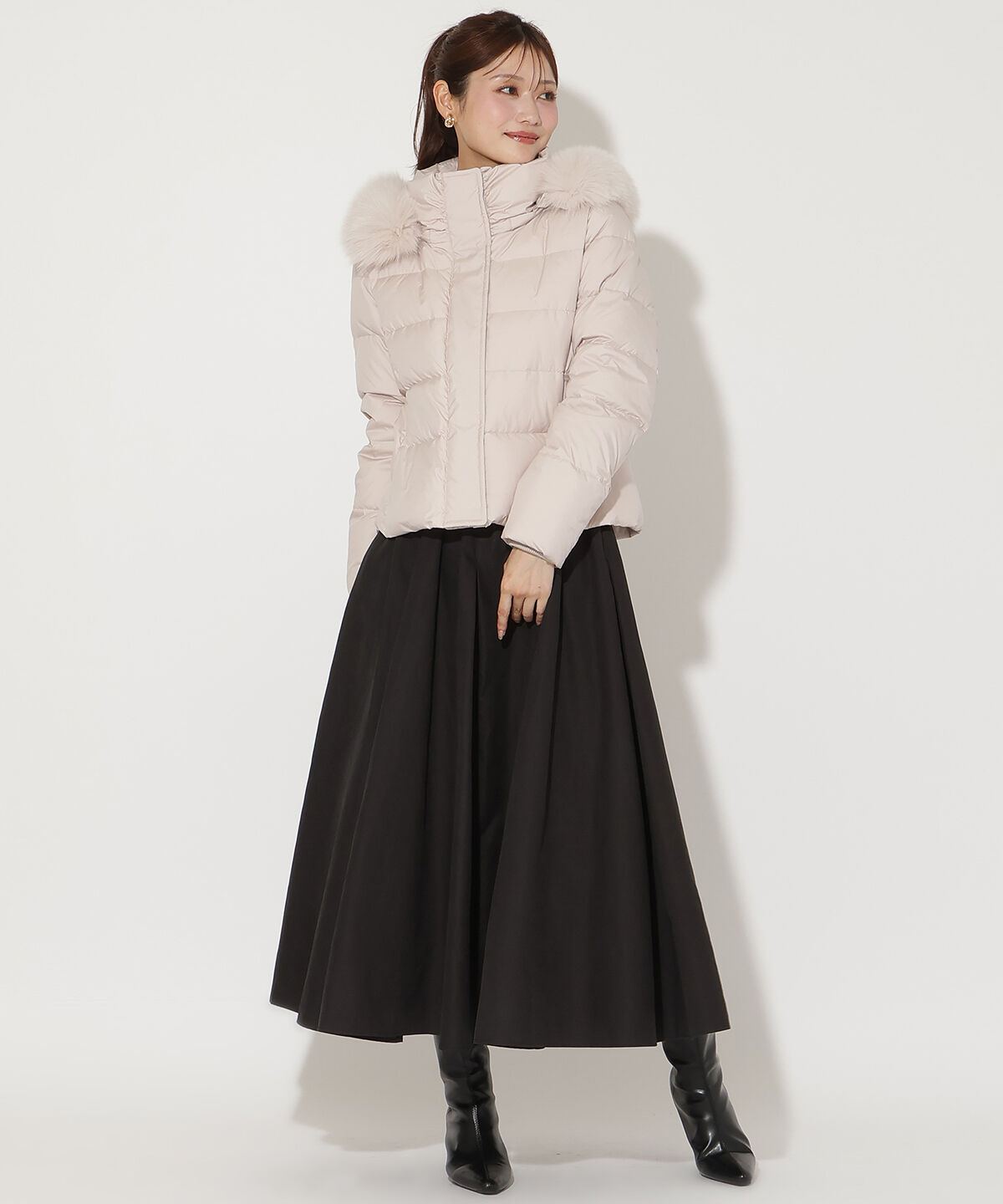 アンドクチュール「FOXファー付きプレミアムショートダウン」|ダウン|