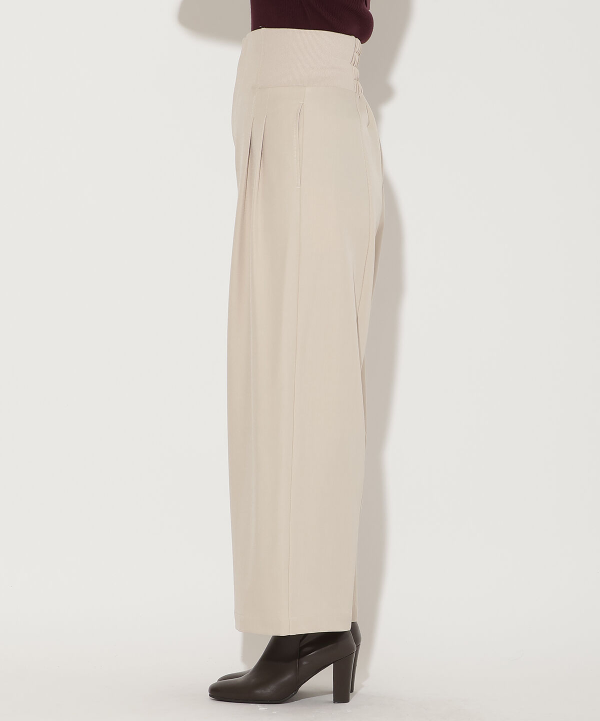 アンドクチュール「ウエストリブワイドパンツ」|その他|