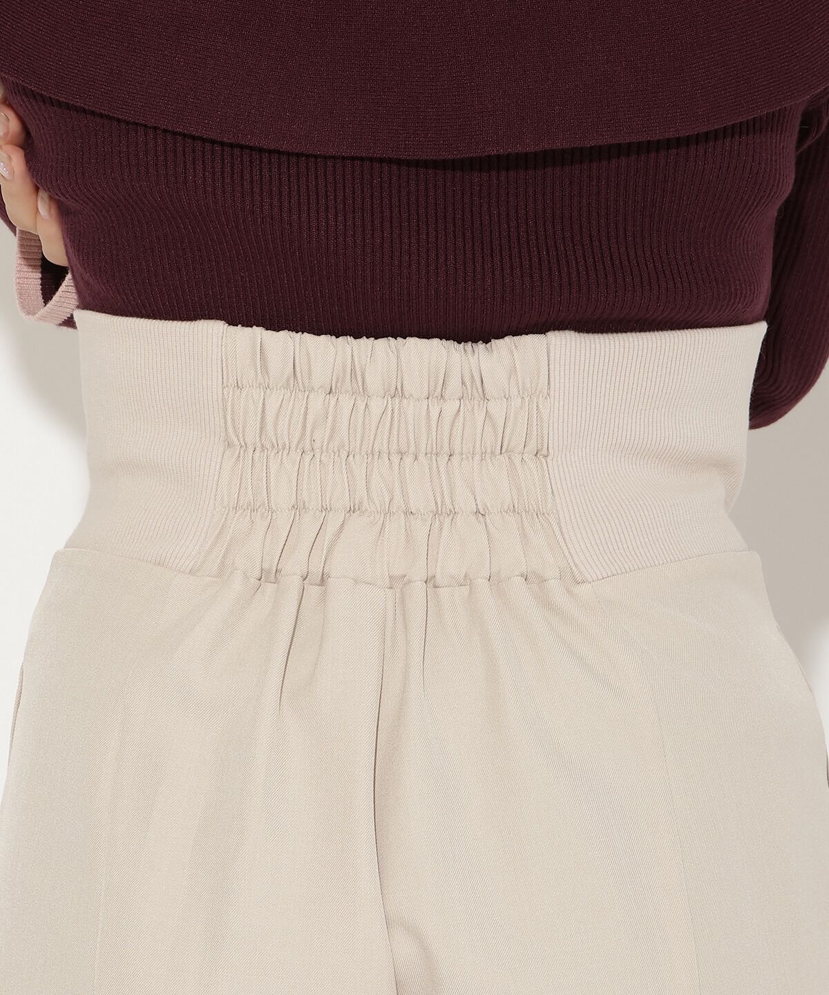 アンドクチュール「ウエストリブワイドパンツ」|その他|