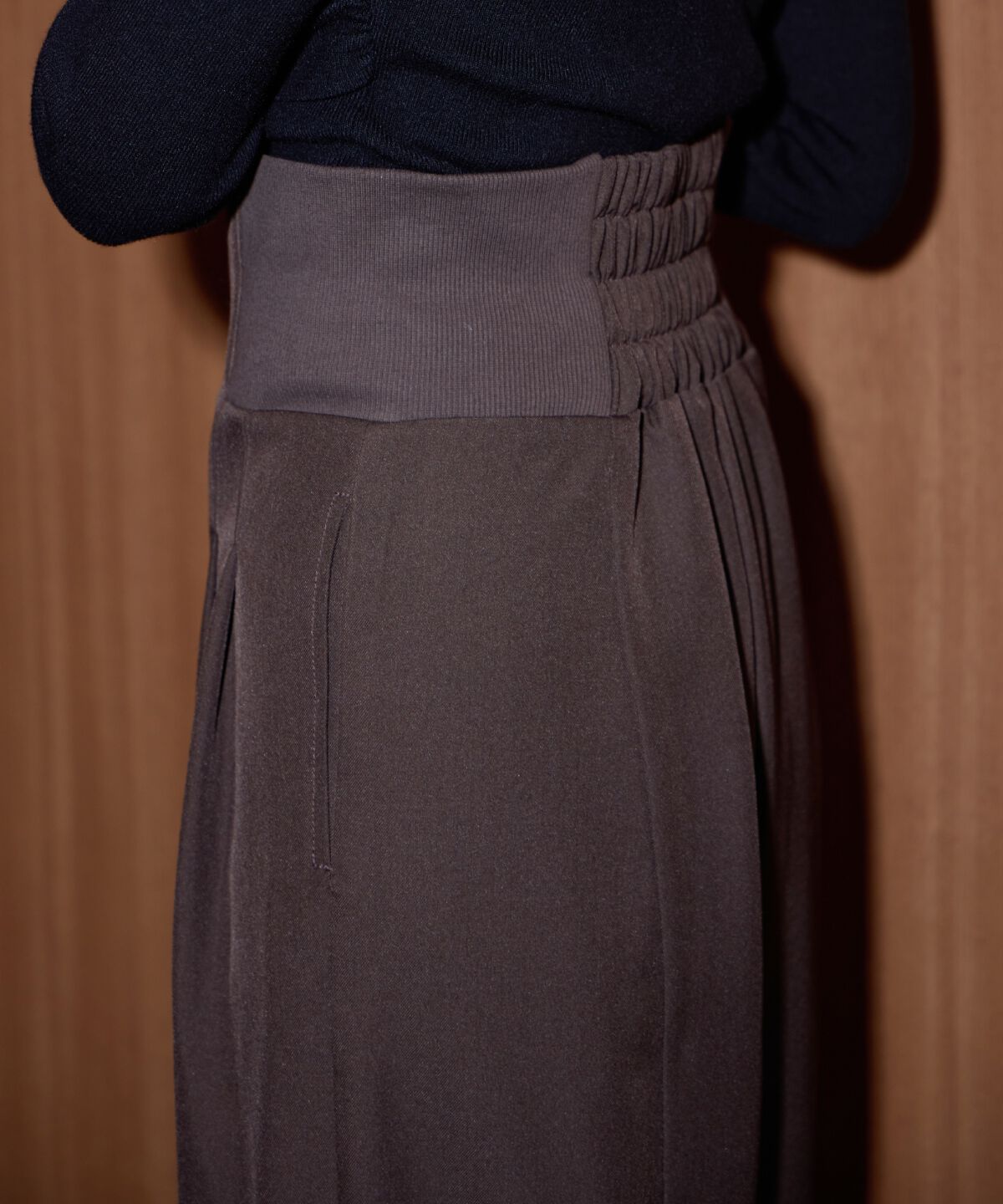 アンドクチュール「ウエストリブワイドパンツ」|その他|