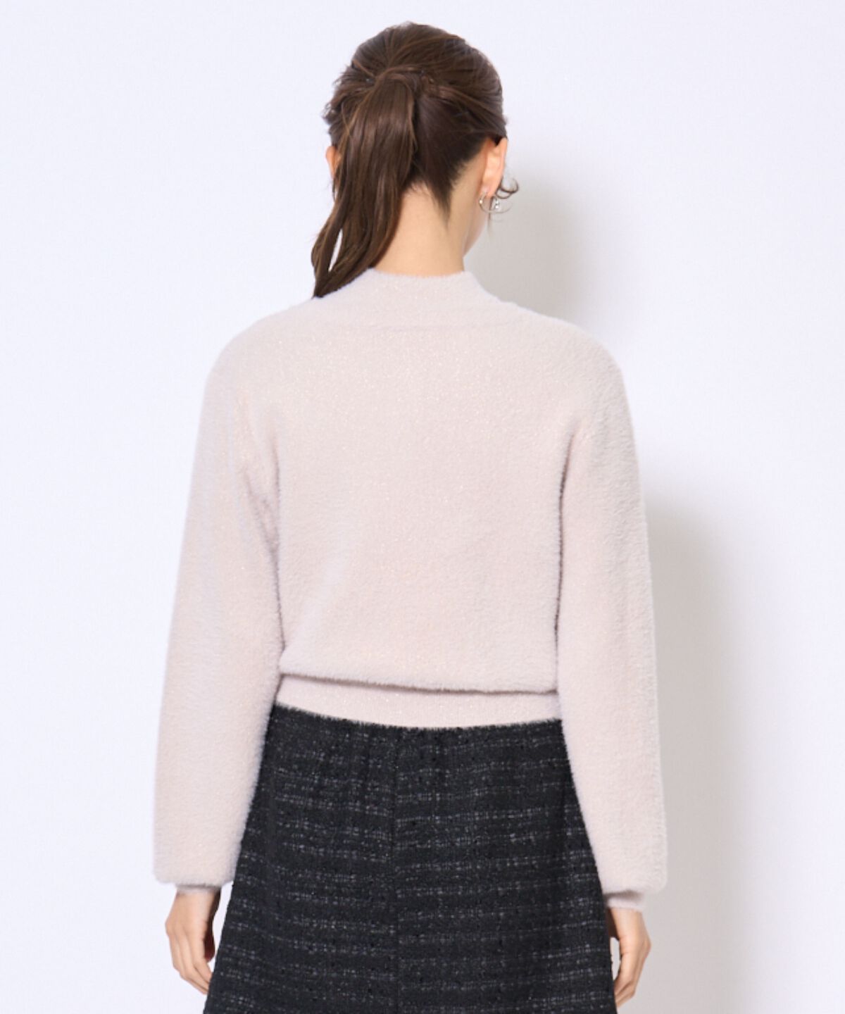 アンドクチュール「ラメフェザーニットアンサンブル」|カーディガン|