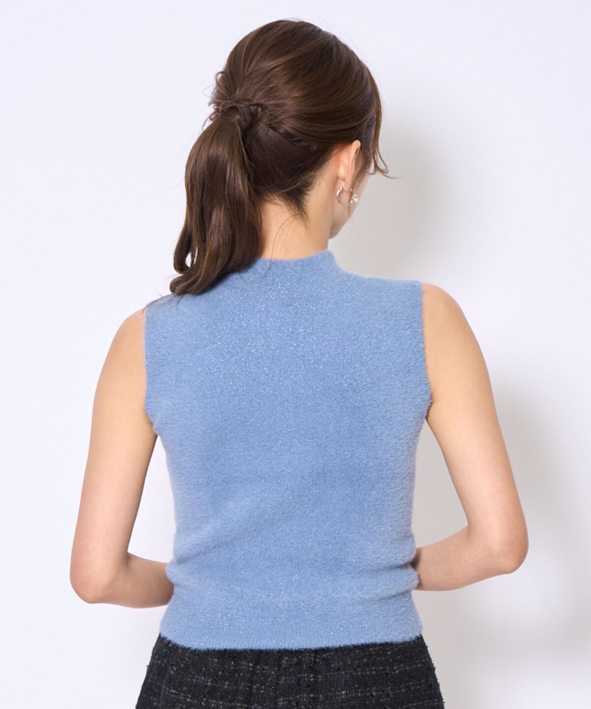 アンドクチュール「ラメフェザーニットアンサンブル」|カーディガン|