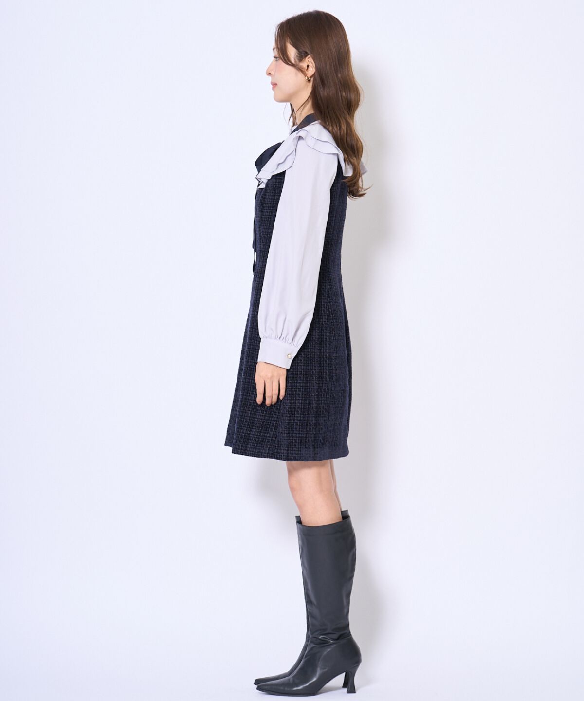 アンドクチュール「ボウタイミニワンピース」|ワンピース|