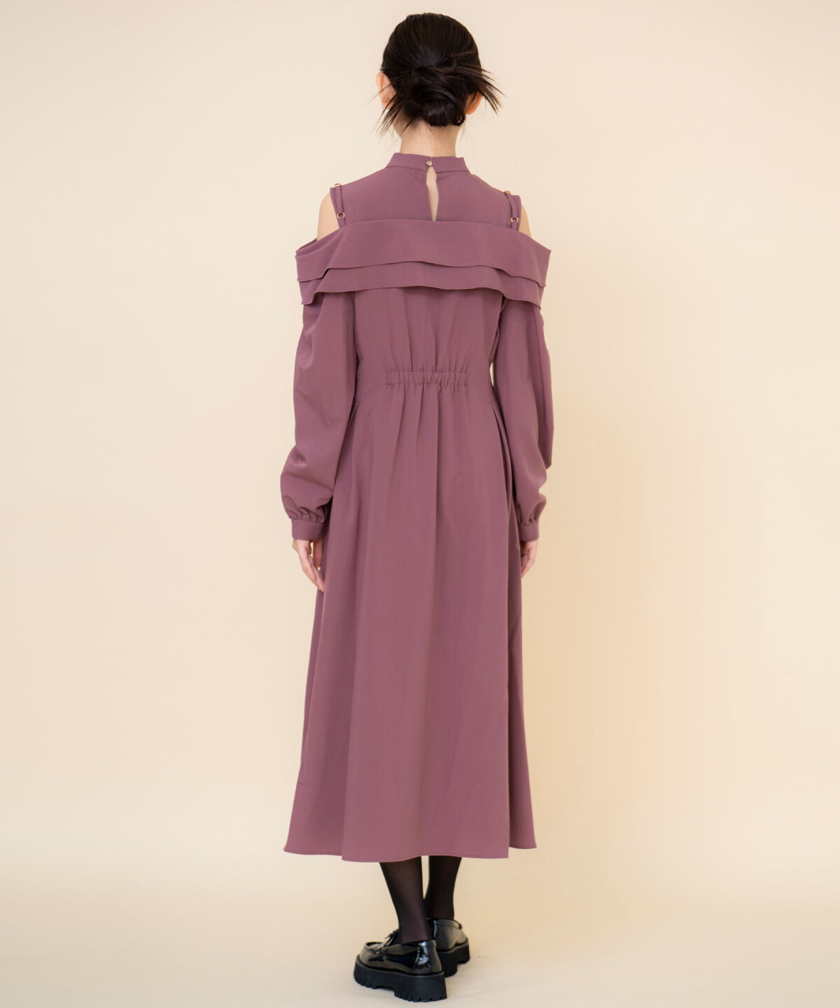 REDYAZEL「オープンショルダーシャツワンピース」|ワンピース|