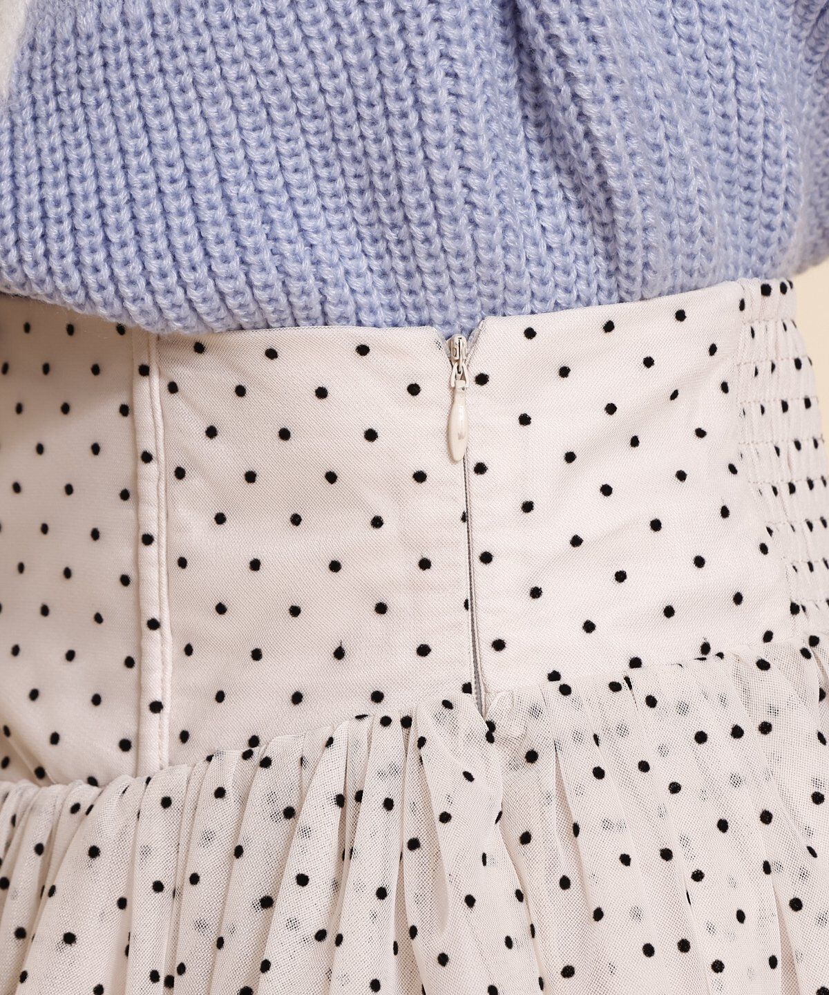 REDYAZEL「ドットチュールフレアスカート」|フレア|