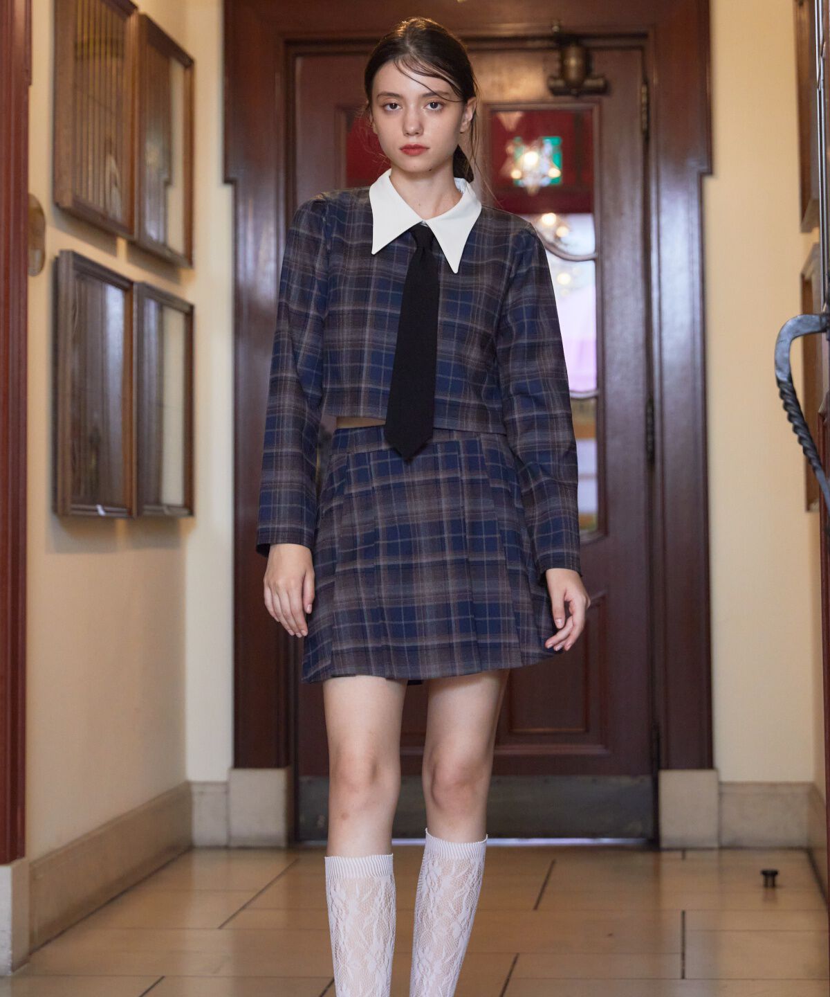 REDYAZEL「チェックプリーツスカショーパン」|キュロット|