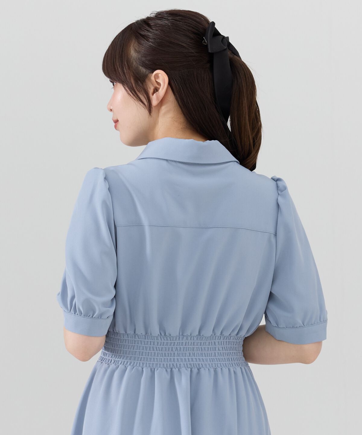 REDYAZEL「ウエストシャーリングシャツワンピース」|ワンピース|