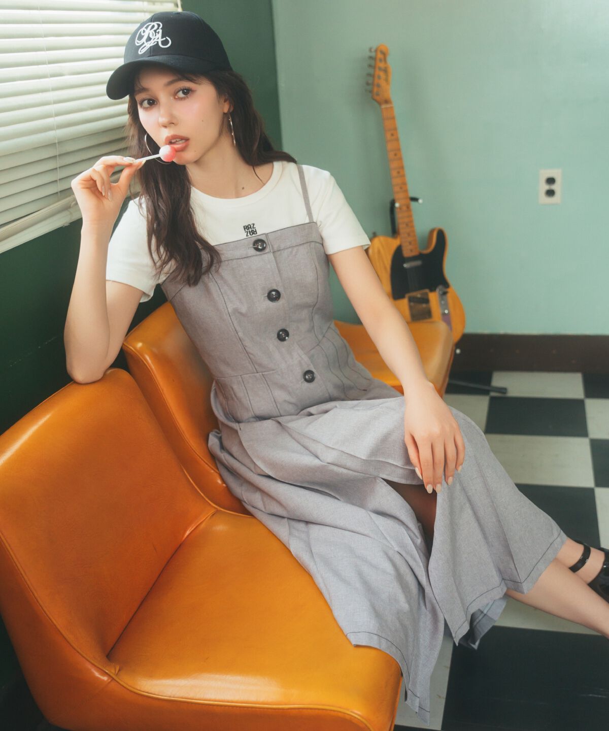 REDYAZEL「２wayプリーツジャンパースカート」|ワンピース|グレー