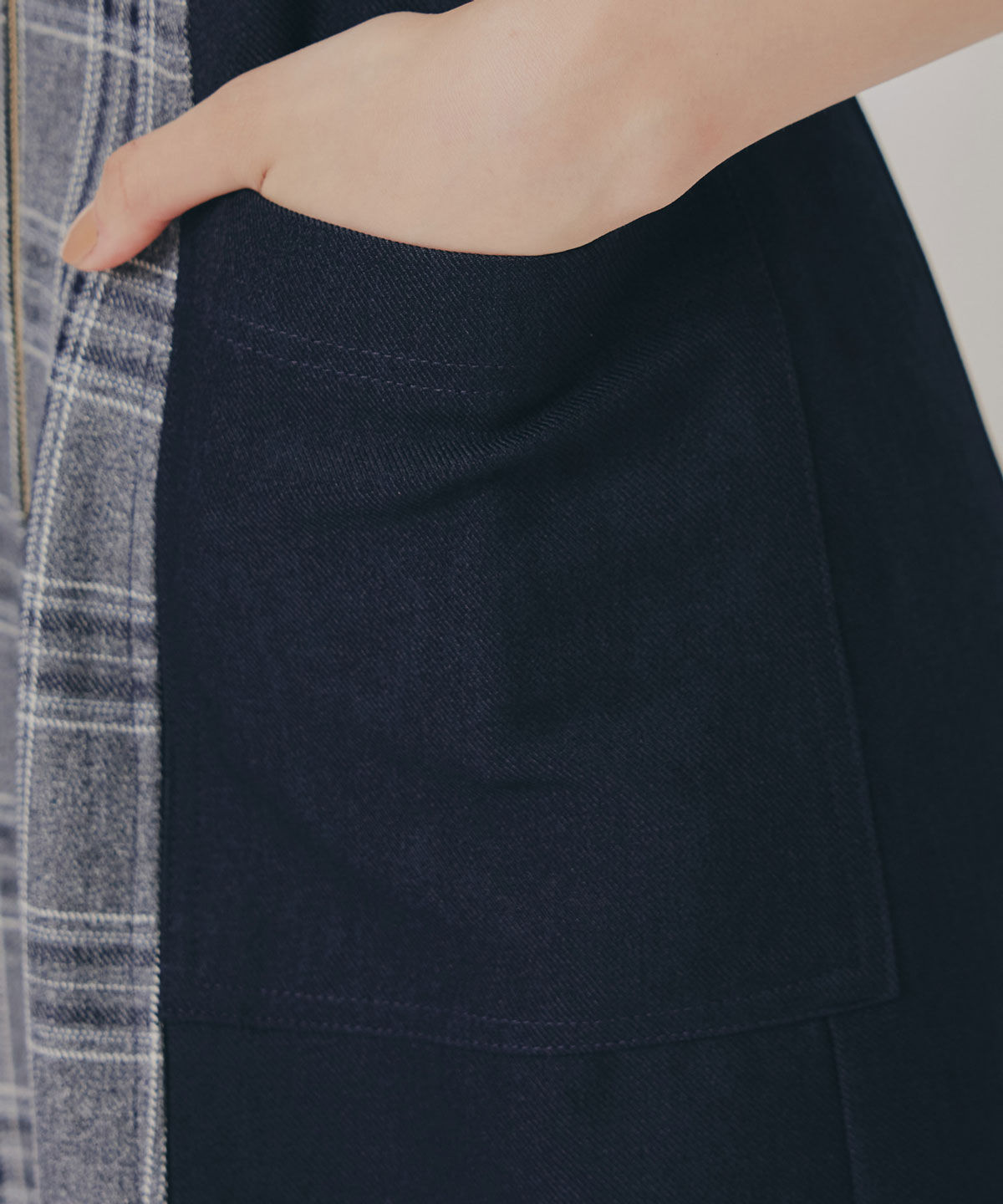 REDYAZEL「フロントジップバイカラーチェックワンピース」|ワンピース|