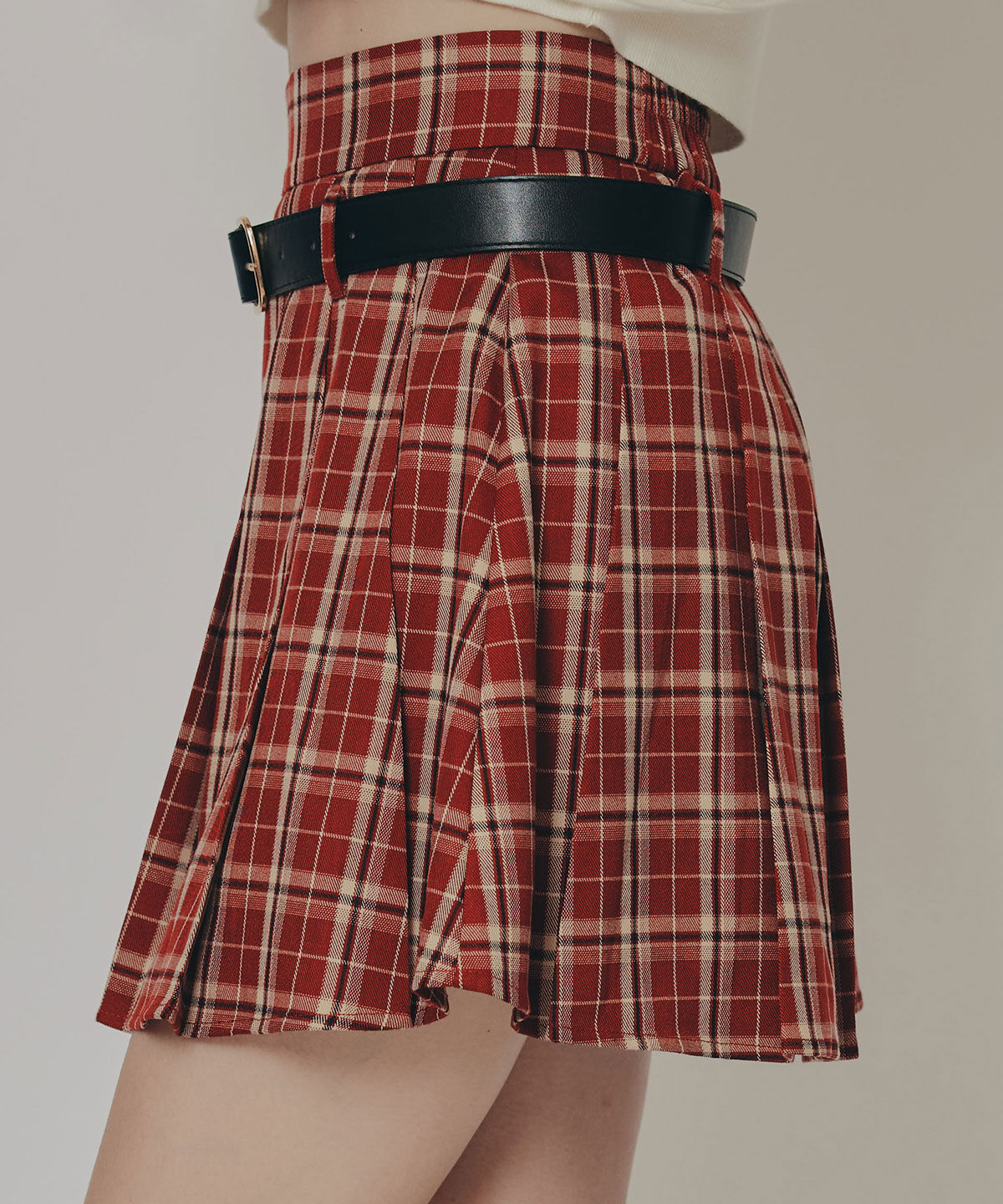 REDYAZEL「ローベルトプリーツミニスカート」|フレア|