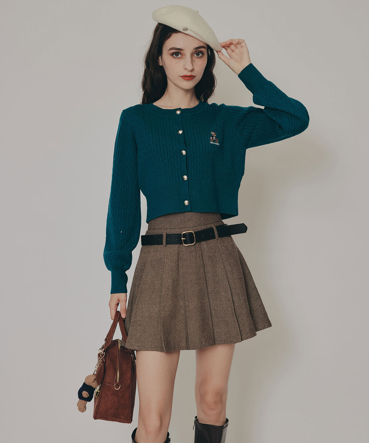 REDYAZEL「ローベルトプリーツミニスカート」|フレア|