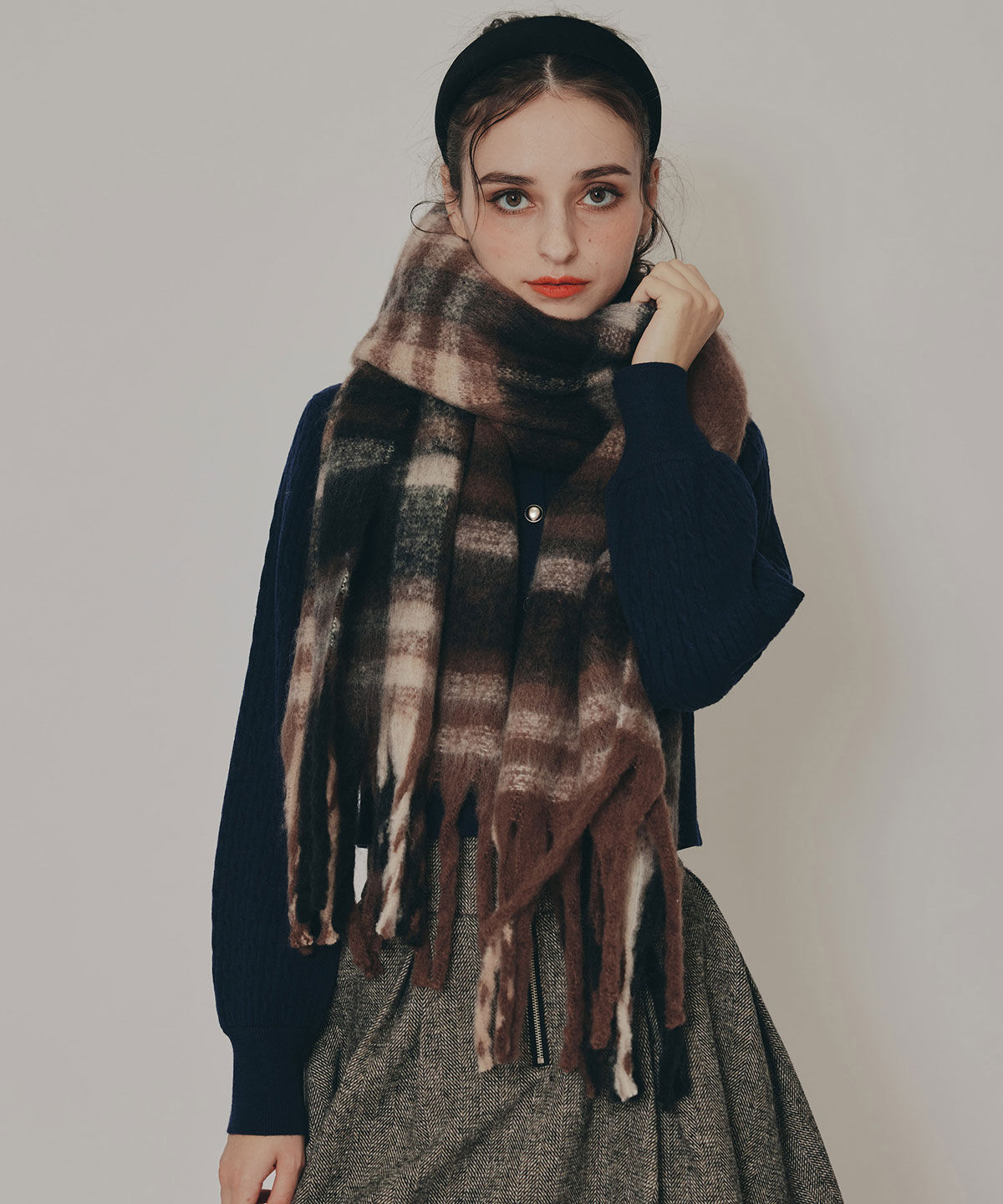 REDYAZEL「Azelyミニケーブルニットカーディガン」|カーディガン|