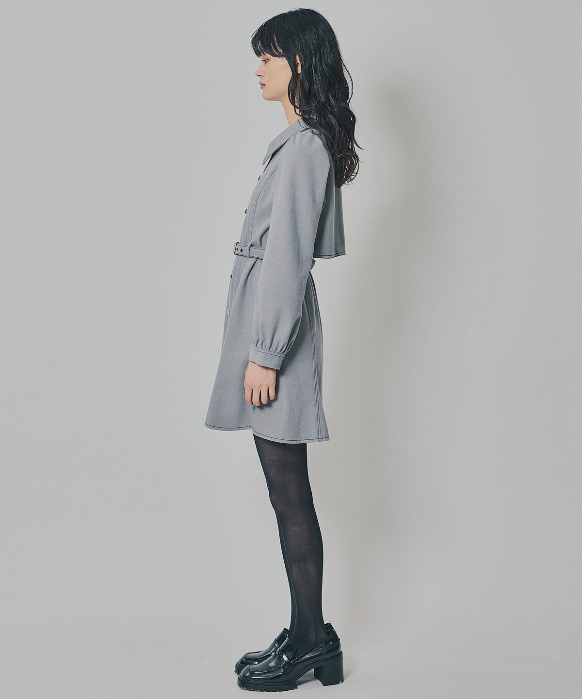 REDYAZEL「バイカラーステッチラインミニワンピース」|ワンピース|