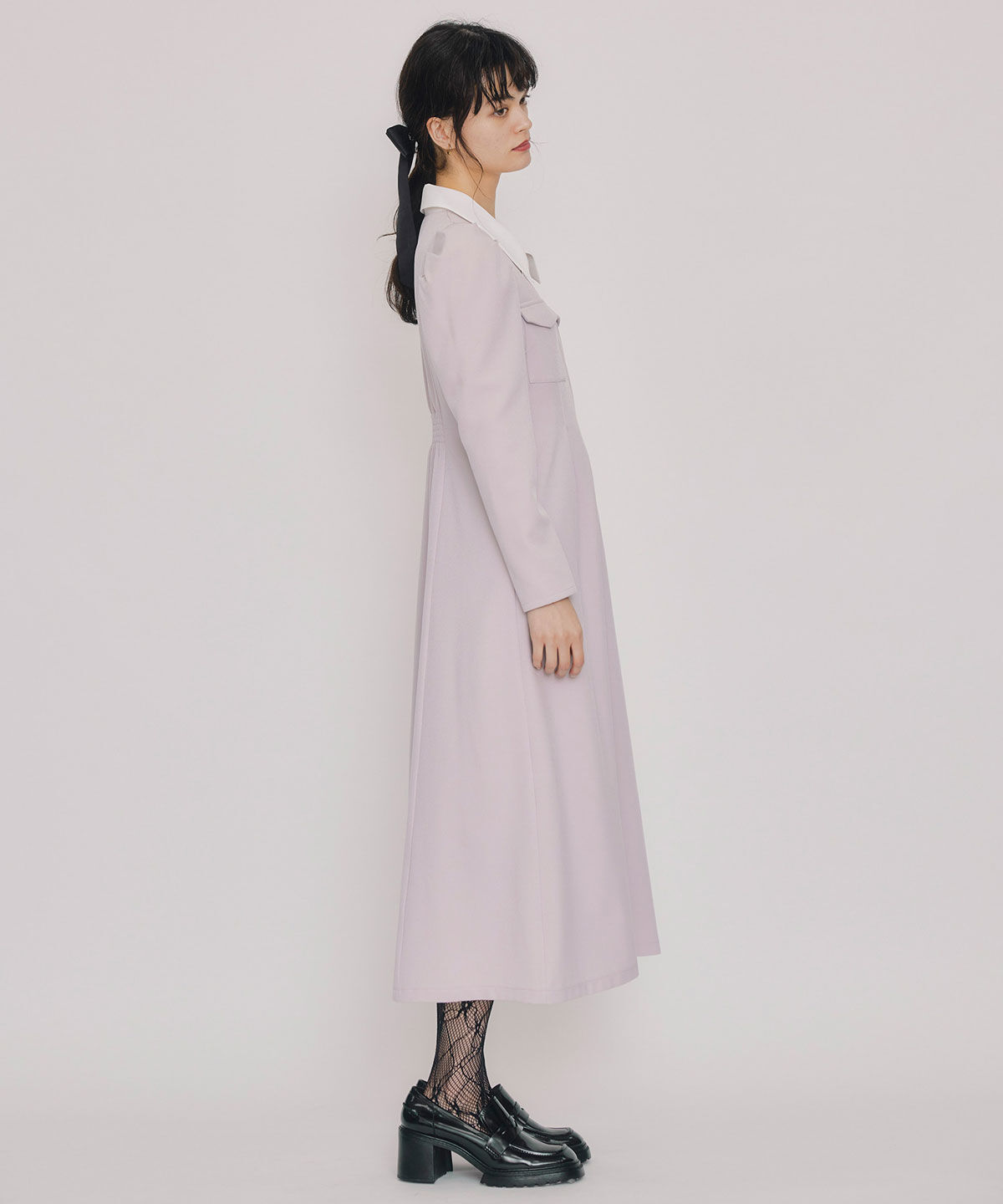 REDYAZEL「フロントZIPバイカラーロングワンピース」|ワンピース|