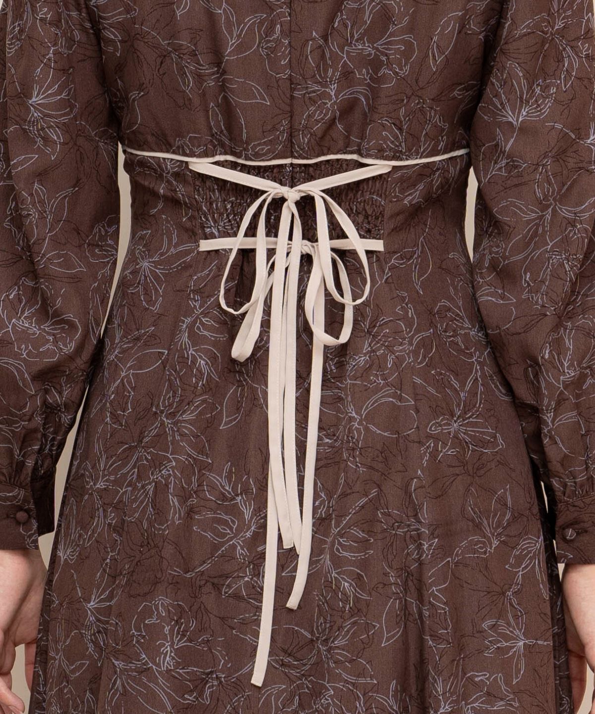 WILLSELECTION「フラワープリントギャザーフレアワンピース」|ワンピース|