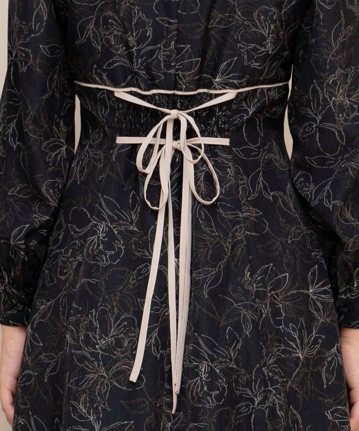 WILLSELECTION「フラワープリントギャザーフレアワンピース」|ワンピース|