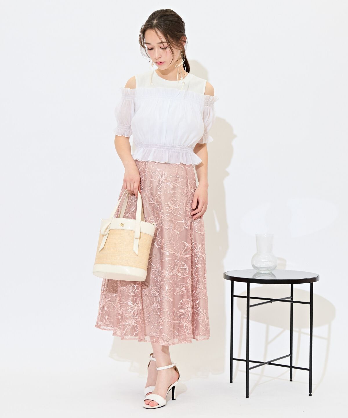 WILLSELECTION「フラワーチュールフレアスカート」|フレア|