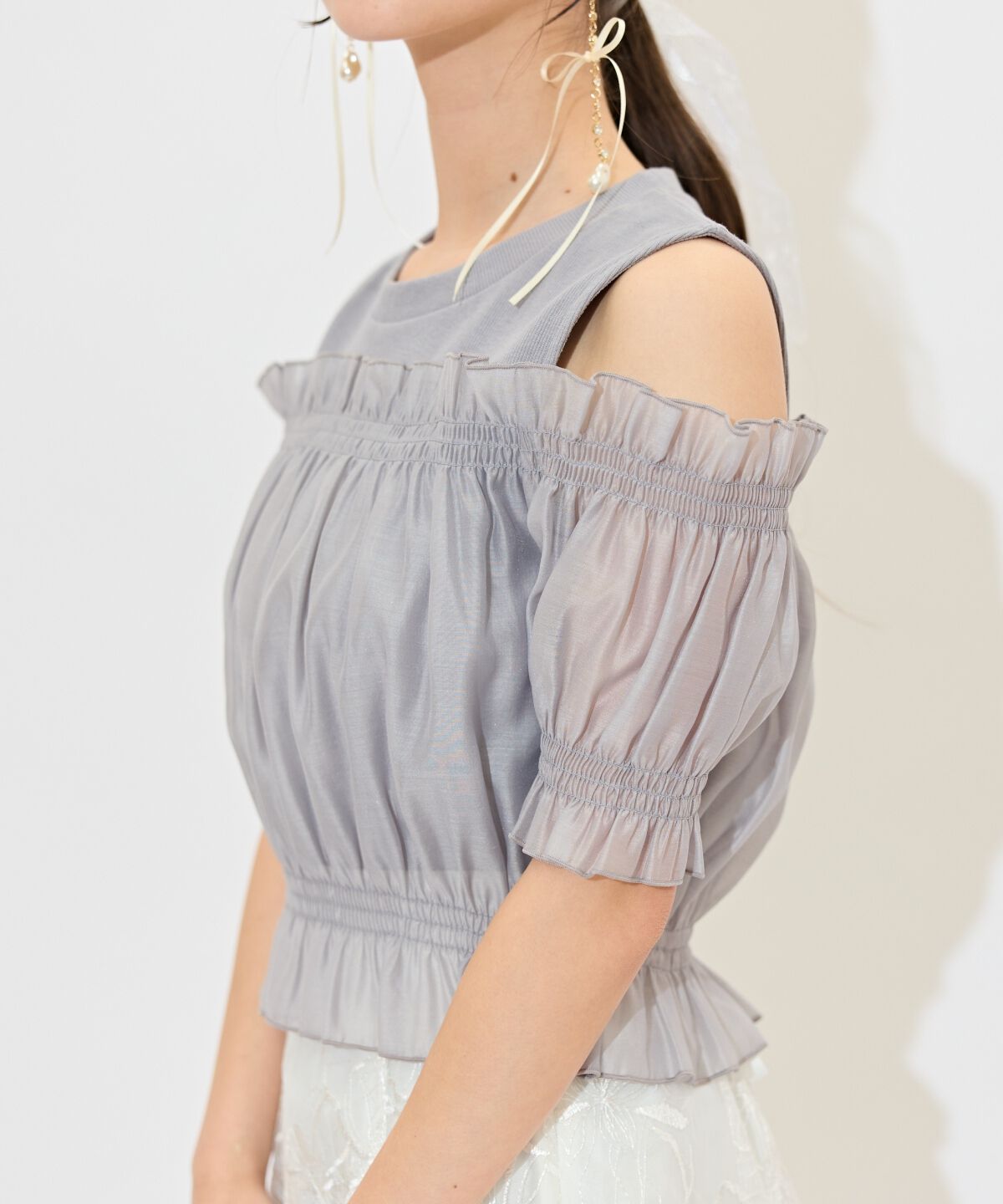 WILLSELECTION「レイヤード風オフショルカットトップス」|Tシャツ・カットソー|