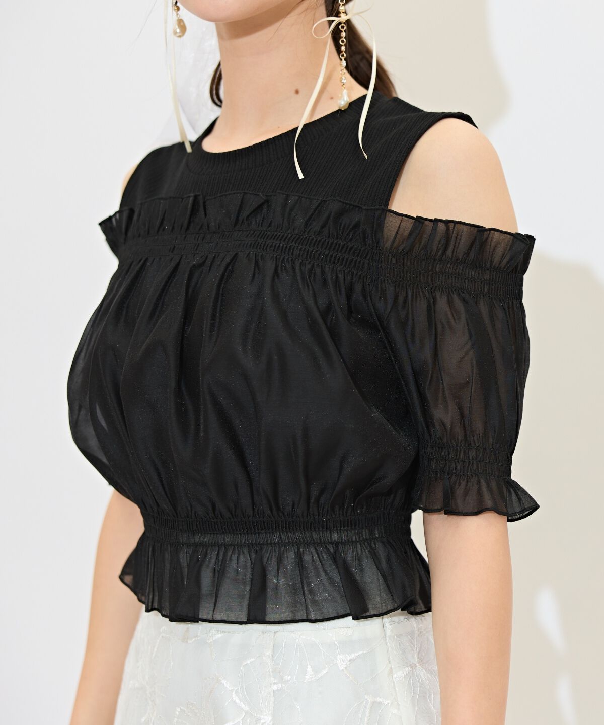 WILLSELECTION「レイヤード風オフショルカットトップス」|Tシャツ・カットソー|