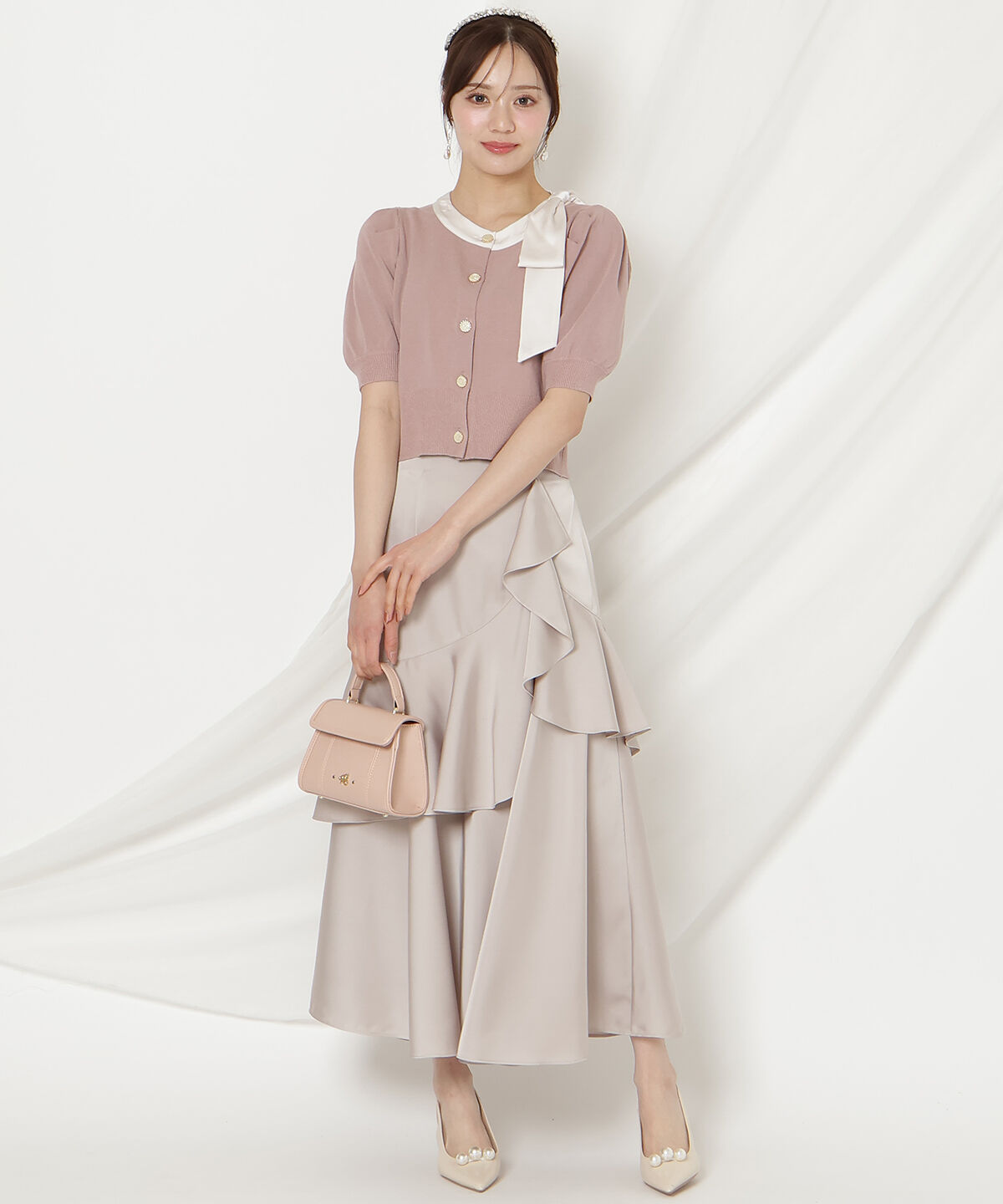 WILLSELECTION「リボンパフカーディガン」|カーディガン|